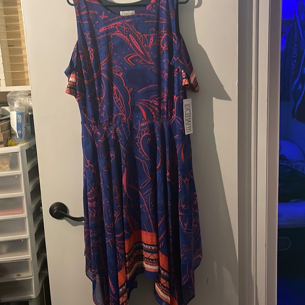 Blue and Red Dress